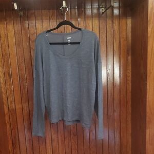 SONOMA SIZE XXL Light Knit Gray Long Sleeve Top